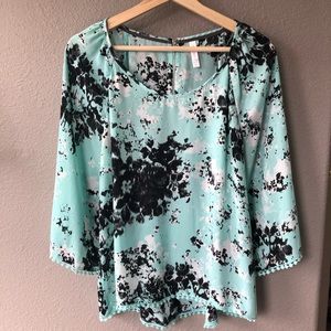 Abstract floral blouse